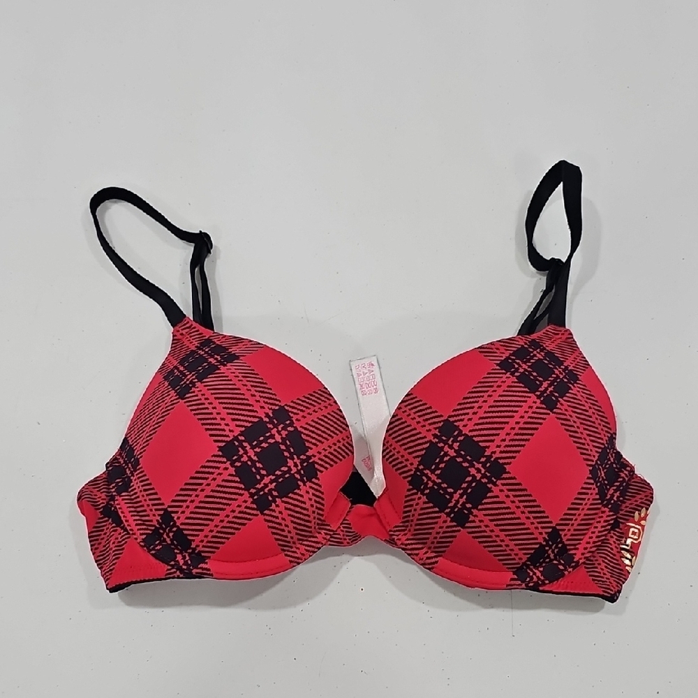 Pink by Victoria Secret Plaid Red and Black Bra